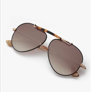 Krewe Carver 24K Matte Black Havana Sunglasses